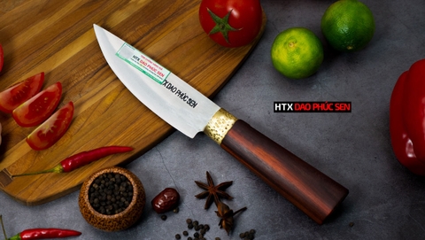 Dao lọc thép trắng cán gỗ cẩm DL09
