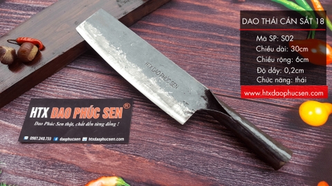 Dao thái sắc bén - Cán sắt - Thép nhíp ô tô - S02