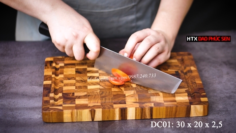 thớt gỗ teak cao cấp, thớt gỗ teak xuất khẩu, thớt teak, thớt teak htx dao phúc sen