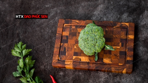thớt gỗ teak cao cấp, thớt gỗ teak xuất khẩu, thớt teak, thớt teak htx dao phúc sen