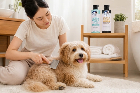 Chó mèo tắm xong lông bị bết: 5 lỗi thường gặp và cách xử lý