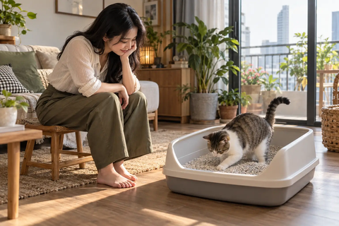 Bụi cát vệ sinh ảnh hưởng gì đến mèo và người? Cách chọn cát ít bụi