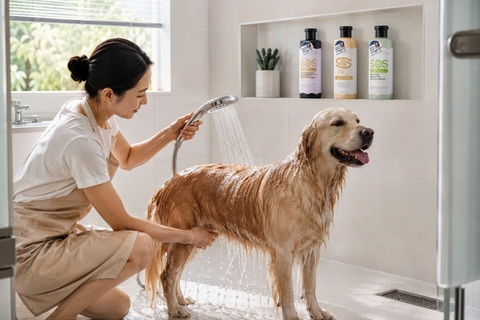 Chó mèo mới tắm nhưng lông vẫn rít: Do xả chưa sạch hay chọn sai sữa tắm?