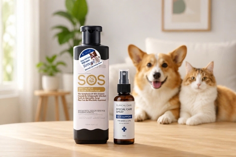 Khi nào dùng SOS Đen, khi nào cần xịt đặc trị ve rận cho chó mèo?