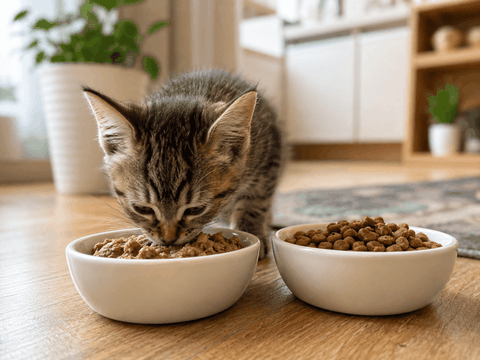 Mèo con ăn gì? Cách chọn thức ăn từ cai sữa đến 1 tuổi