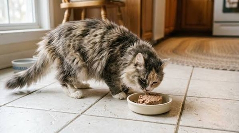Pate cho mèo già: Chọn theo khả năng ăn, cân nặng và thể trạng
