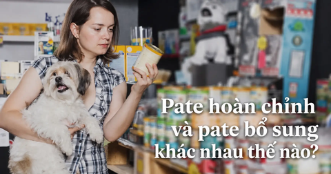 Pate hoàn chỉnh và pate bổ sung khác nhau thế nào? Cách đọc nhãn cho chó mèo