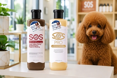 Poodle nâu bị phai màu lông: Nên chọn SOS Nâu hay SOS PRO Vàng Nâu?