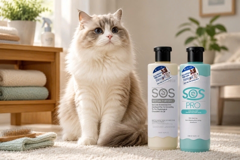 SOS Trắng hay SOS PRO Xanh Dương: Mèo lông nhanh bết nên chọn dòng nào?