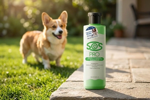 Chó hay đi dạo, dễ bám bẩn: SOS PRO Xanh Lá hỗ trợ làm sạch ra sao?