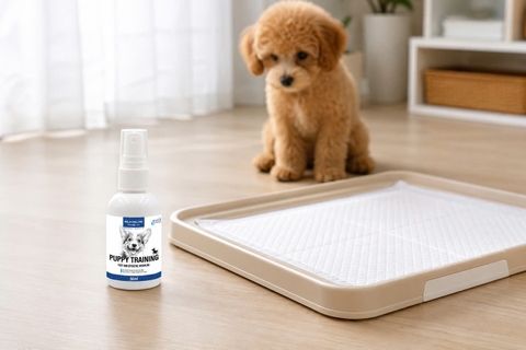 Xịt định vị Alkin Puppy Training: Cách dùng để hỗ trợ chó con đi vệ sinh đúng chỗ