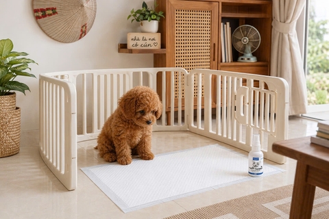 Xịt hướng dẫn chó đi vệ sinh đúng chỗ có hiệu quả không? Hiểu đúng về Alkin Puppy Training