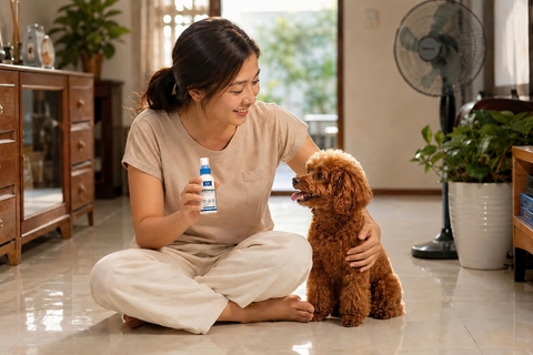 Xịt Mitecyn cho chó mèo: Nên tắm trước hay xịt trước?