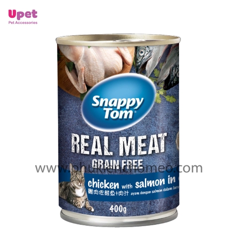 Pate Snappy Tom Lon 400g Real Fish & Real Meat - Pate Cho Mèo Snappy Tom 400g