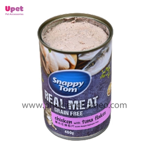 Pate Snappy Tom Lon 400g Real Fish & Real Meat - Pate Cho Mèo Snappy Tom 400g