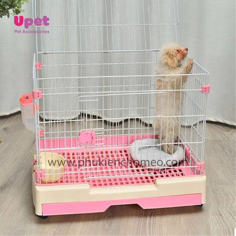 Lồng chó nhựa xịn cao cấp mái bằng 58_42_51 ( BP204 )