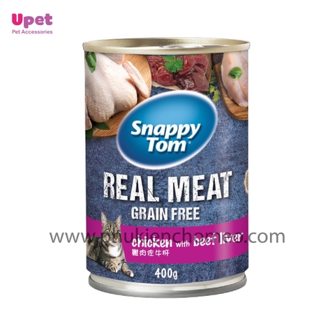 Pate Snappy Tom Lon 400g Real Fish & Real Meat - Pate Cho Mèo Snappy Tom 400g