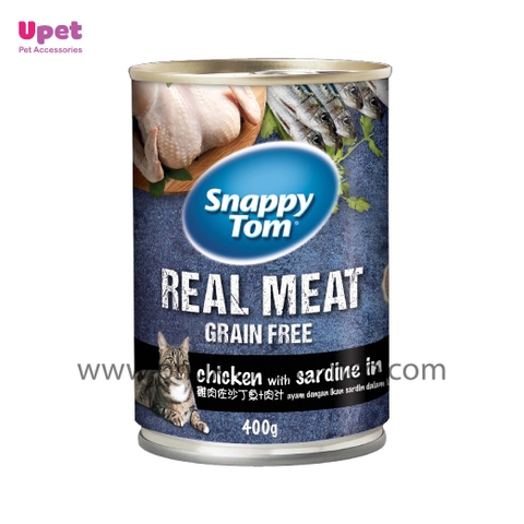 Pate Snappy Tom Lon 400g Real Fish & Real Meat - Pate Cho Mèo Snappy Tom 400g