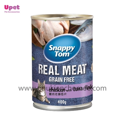 Pate Snappy Tom Lon 400g Real Fish & Real Meat - Pate Cho Mèo Snappy Tom 400g