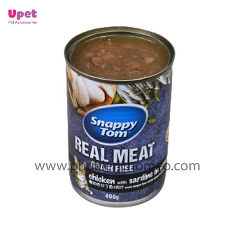 Pate Snappy Tom Lon 400g Real Fish & Real Meat - Pate Cho Mèo Snappy Tom 400g
