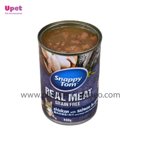 Pate Snappy Tom Lon 400g Real Fish & Real Meat - Pate Cho Mèo Snappy Tom 400g