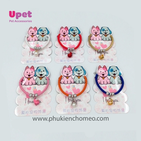 Vòng cổ tròn 0.6 kèm chuông họa tiết thời trang dành cho chó mèo thú cưng nhỏ , chất liệu cao cấp không gây kích ứng cho thú cưng
