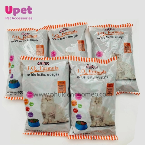 Thức ăn hạt khô cho mèo A-pro I.Q Formula 500g cung cấp dinh dưỡng và vitamin cần thiết cho hệ miễn dịch khỏe mạnh