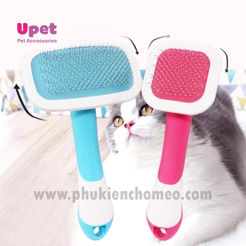Lược chải xù Anjiesi cao cấp đầu lược có thể xoay tròn, lược chải lông chó mèo thú cưng, lược chải lông rụng, lược đánh bông lông cao cấp