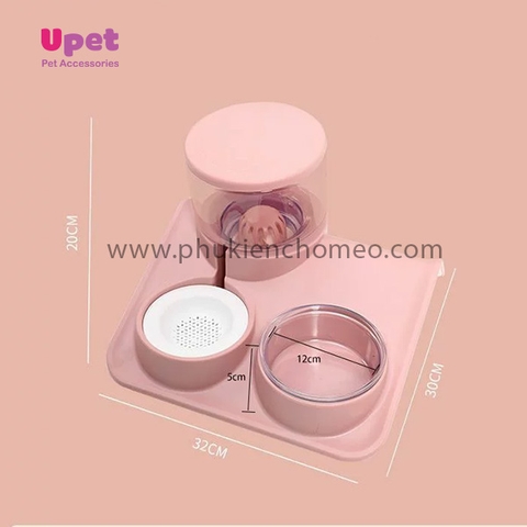 Bát ăn 2 ngăn kèm bình lọc nước