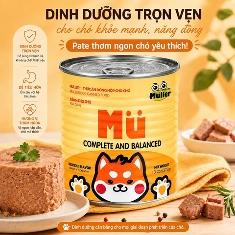 Muller - Thức ăn đóng hộp cho chó 375g