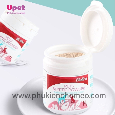 Bột cầm máu, giảm đau Bioline cho chó mèo 14g
