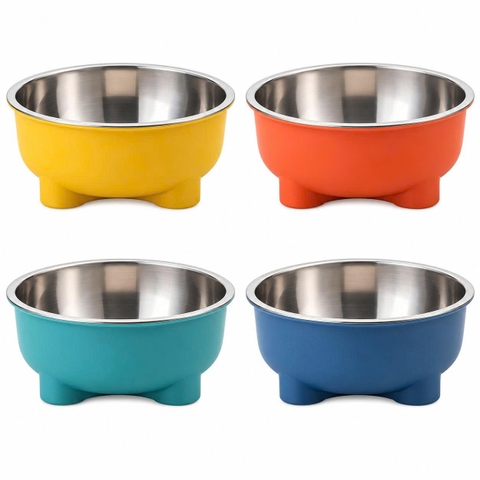 Bát nhựa đơn chân bầu trời + INOX (1001-1) 15*15*6cm 8936204292687
