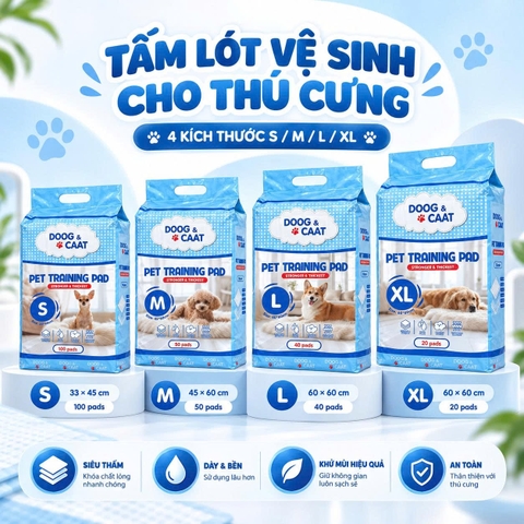 Tấm Lót Vệ Sinh Chó Mèo Doog & Caat Cải Tiến