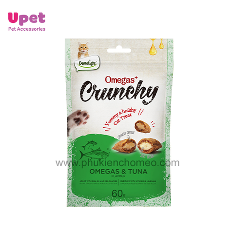 BÁNH THƯỞNG DENTALIGHT Omegas Crunchy - VỊ CÁ NGỪ 60g