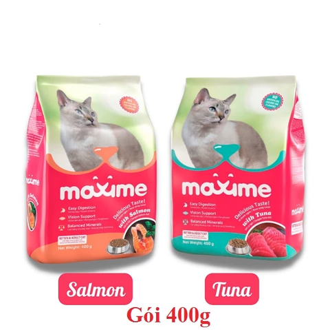 Thức ăn hạt Maxime Kitten & Adult Cat cho mèo vị cá hồi & cá ngừ