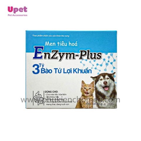 Men tiêu hoá ENZYM PLUS 10ml ( hộp 10 ống ) - hỗ trợ tiêu hóa cho chó mèo
