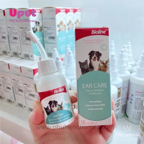 Nước Rửa Vệ sinh Tai Cho Chó Mèo Ear Care Bioline 50ml
