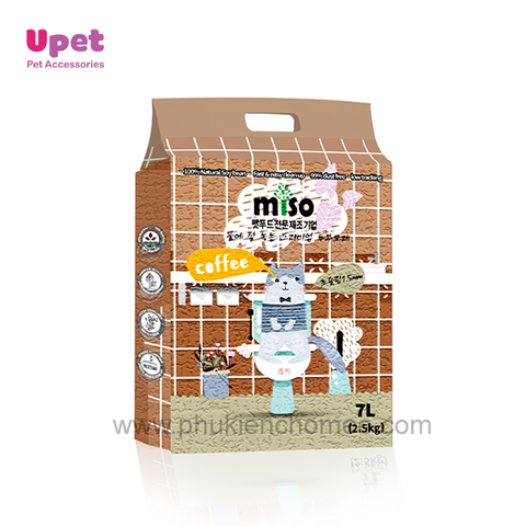 Cát đậu phụ Miso 7L đổ được bồn cầu dành cho mèo