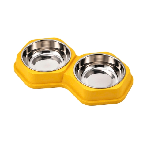 Bát ăn đôi nhựa kèm INOX hình lục giác 0229-1/ 33.5*18.5*4.5cm 8936204292663