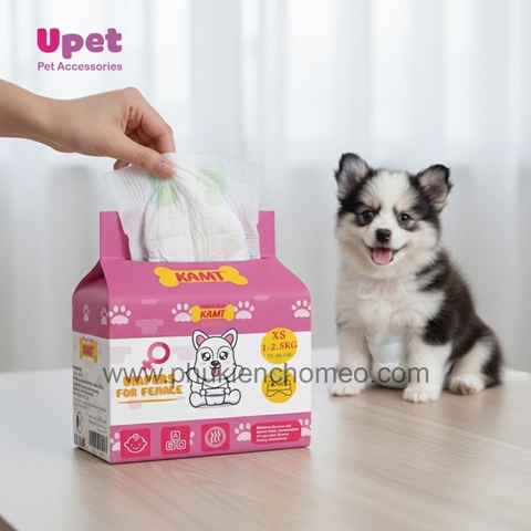 Bỉm quần KAMT cho chó cái | Nhiều size, thấm hút tốt, hạn chế mùi