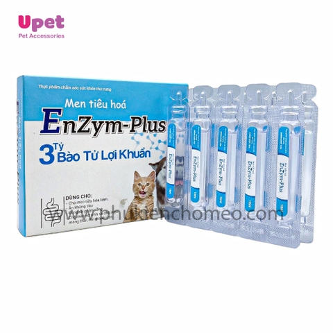 Men tiêu hoá ENZYM PLUS 10ml ( hộp 10 ống ) - hỗ trợ tiêu hóa cho chó mèo