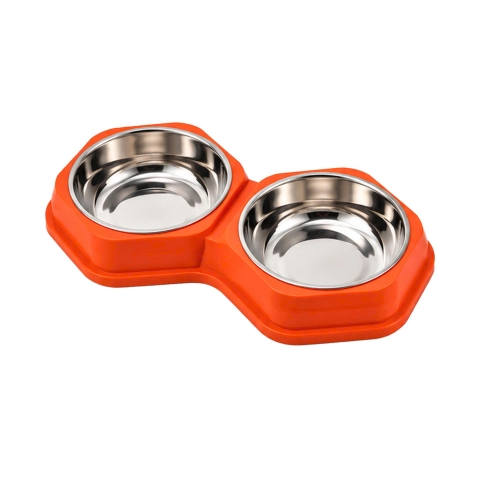 Bát ăn đôi nhựa kèm INOX hình lục giác 0229-1/ 33.5*18.5*4.5cm 8936204292663