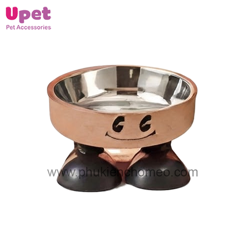 Bát cao 2 chân mặt cười + inox cw389-1