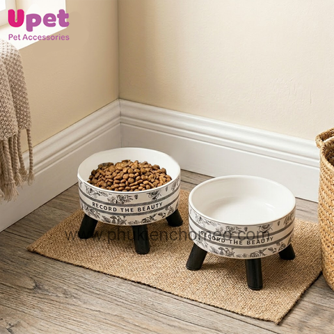 Bát cao 4 chân hoa cổ điển (không inox) cw368
