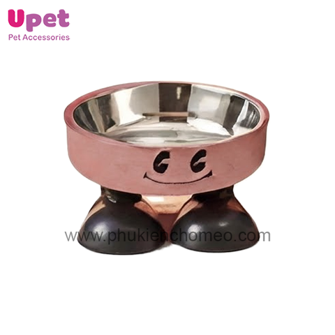 Bát cao 2 chân mặt cười + inox cw389-1