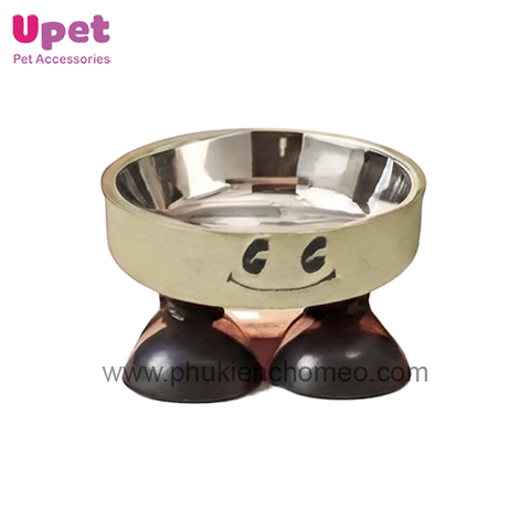 Bát cao 2 chân mặt cười + inox cw389-1