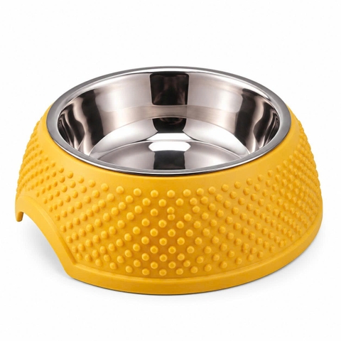 Bát nhựa đơn vân hạt nổi + INOX (0035-1) 18.8*6cm 8936204292694