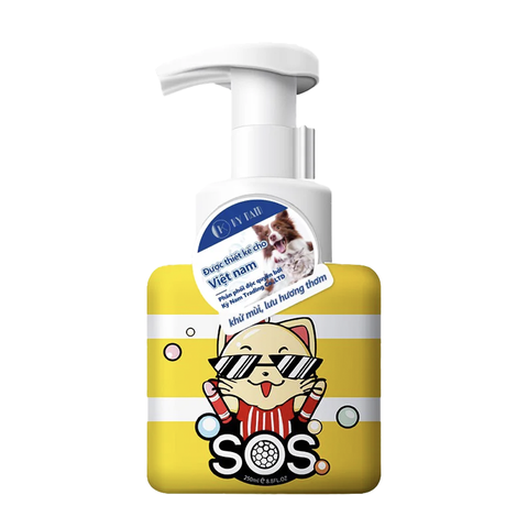 Bọt tắm khô SOS vàng cho mèo 250ml