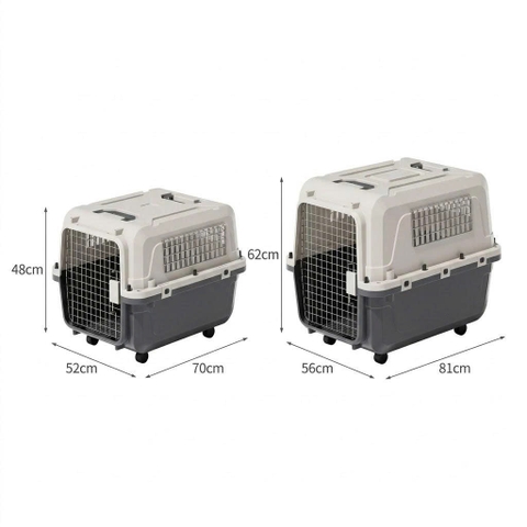 LỒNG VẬN CHUYỂN CÓ BÁNH XE – CỬA THÉP KHÔNG GỈ + TẤM LÓT LỒNG