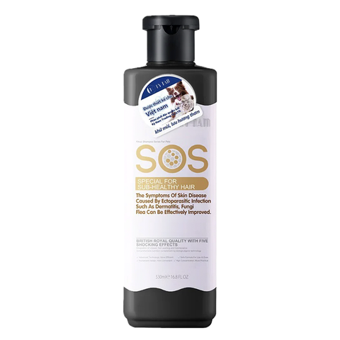 Sữa tắm SOS chính hãng cho chó mèo chai 530ml – Giải pháp toàn diện cho lông đẹp, da khỏe